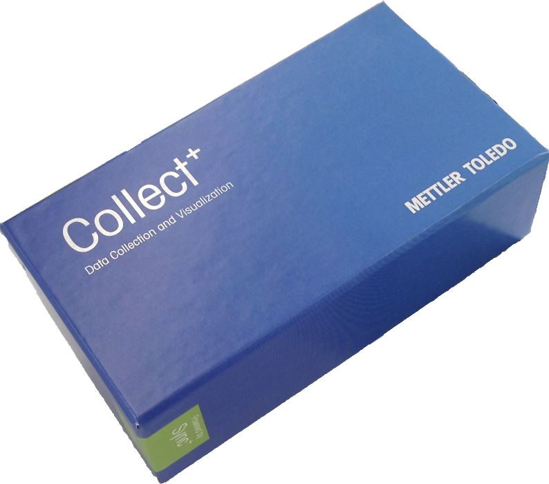 The Collect+ USB trial box, closed, with the Powered by Sync+ label