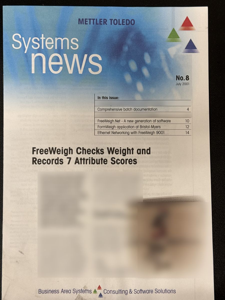 Systems News No. 8 cover, July 2001, with other stories blurred